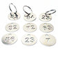 AMZ Hot Sale 0.9" DIA Hollowed Stainless Steel Number Tags Key Tags with Rings (1-30)